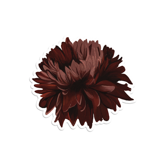 The Maroon Floral Sticker