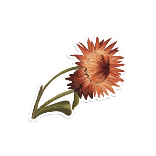 The Orange Floral Sticker