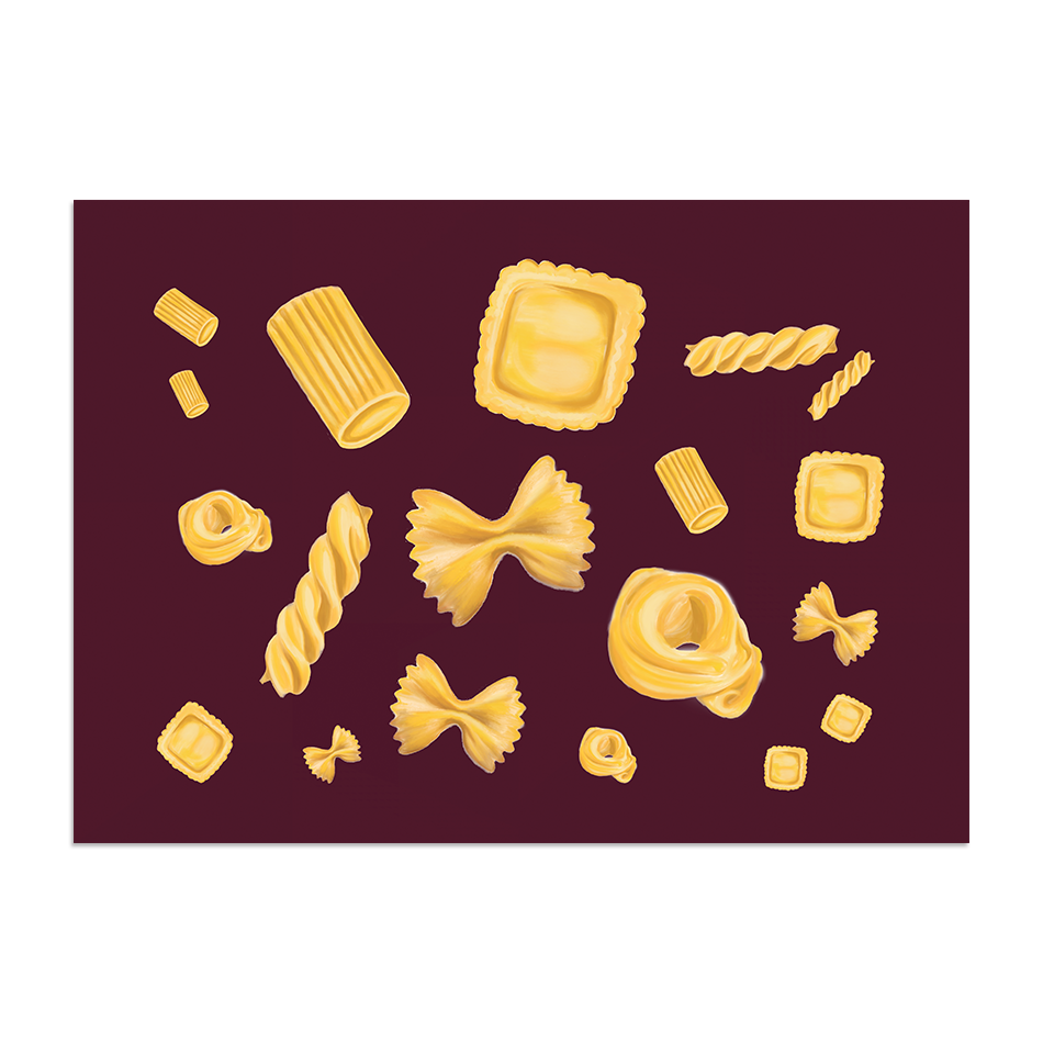 The Rest in Pasta Postcard